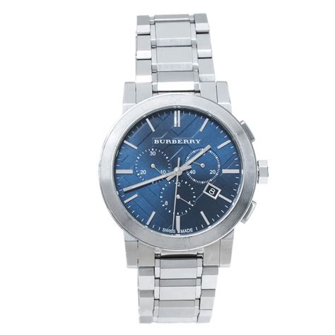 burberry city blue gent's watch|BURBERRY PVD Stainless Steel 43mm The City Quartz Watch .